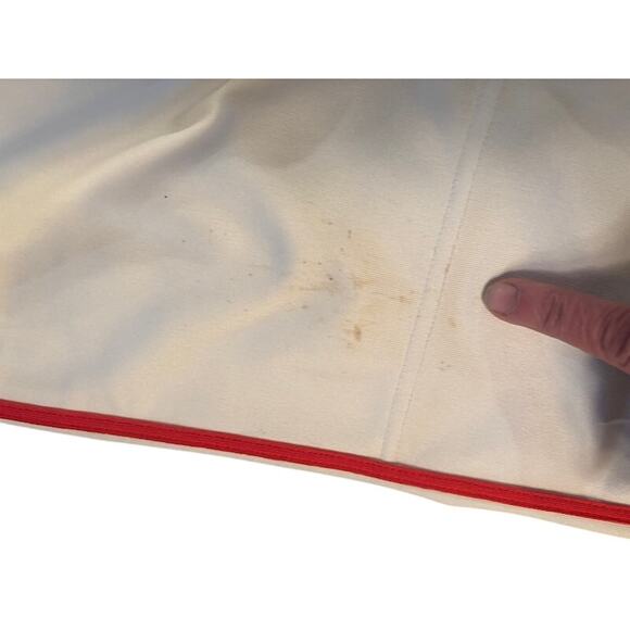 Nike Baseball Softball Pants Uniform White and Red Dri-fit Pockets Men's L - Picture 7 of 11